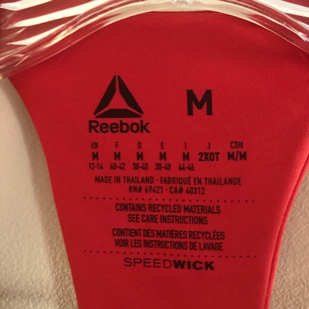 Reebok Red and Purple Racerback Speedwick Sports Bra - Picture 7 of 9